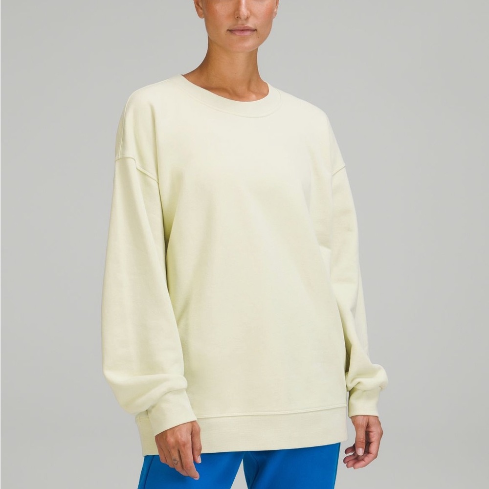 New with tags. Never worn. Lululemon perfectly oversized sweatshirt. Size 4.